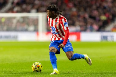 Madrid, İspanya - 8 Şubat 2026: Madrid 'de Atletico Madrid ile Real Betis arasında oynanan lig maçı. Maç boyunca Atletico oyuncuları.