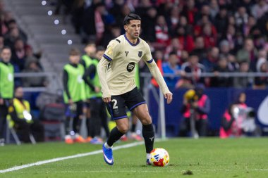 Madrid, İspanya - 12 Şubat 2026: Atletico Madrid ile FC Barcelona arasında Copa del Rey yarı final maçı. FC Barcelona oyuncuları maç boyunca.