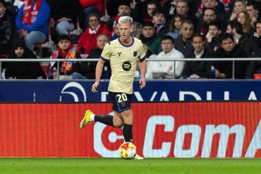 Madrid, İspanya - 12 Şubat 2026: Atletico Madrid ile FC Barcelona arasında Copa del Rey yarı final maçı. FC Barcelona oyuncuları maç boyunca.