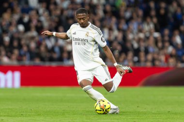 Madrid, İspanya - 14 Şubat 2026: Real Madrid ile Real Sociedad arasındaki lig maçı Madrid 'de oynandı. Maç sırasında Real Madrid oyuncuları. EA Spor Ligi. İspanya Ligi.