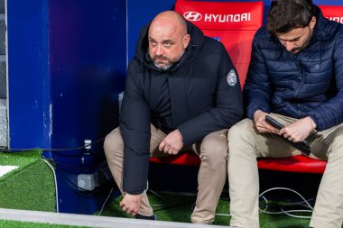 Madrid, Spain - February 21, 2026: League match between Atletico Madrid and RCD Espanyol, played in Madrid. RCD Espanyol players during the match.