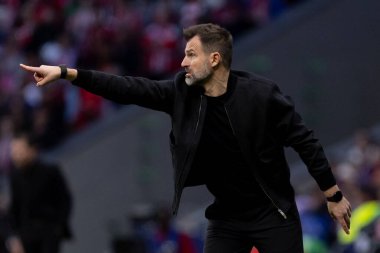 Madrid, İspanya - 24 Şubat 2026: Atltico de Madrid ile FC Bruges arasında oynanan Şampiyonlar Ligi maçı. Maç sırasında Atltico de Madrid oyuncuları. Şampiyonlar Ligi.