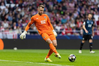 Madrid, Spain - February 24, 2026: Champions League match between Atltico de Madrid and FC Bruges played in Madrid. Atltico de Madrid players during the match. Champions League.