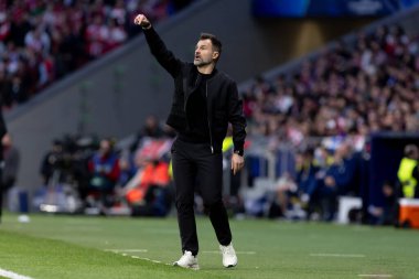 Madrid, İspanya - 24 Şubat 2026: Atltico de Madrid ile FC Bruges arasında oynanan Şampiyonlar Ligi maçı. Maç sırasında Atltico de Madrid oyuncuları. Şampiyonlar Ligi.