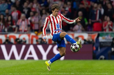 Madrid, İspanya - 24 Şubat 2026: Atltico de Madrid ile FC Bruges arasında oynanan Şampiyonlar Ligi maçı. Maç sırasında Atltico de Madrid oyuncuları. Şampiyonlar Ligi.