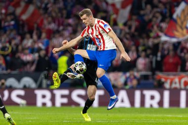 Madrid, İspanya - 24 Şubat 2026: Atltico de Madrid ile FC Bruges arasında oynanan Şampiyonlar Ligi maçı. Maç sırasında Atltico de Madrid oyuncuları. Şampiyonlar Ligi.