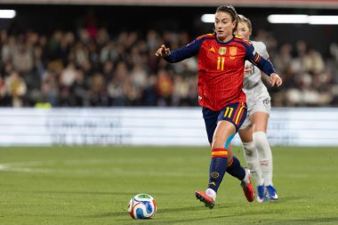 Castellon, İspanya - 3 Mart 2026: İspanya ile İzlanda arasındaki Dünya Kupası ön eleme maçı Castellon de la Plana 'da oynandı. İspanya 'dan oyuncular.