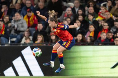 Castellon, İspanya - 3 Mart 2026: İspanya ile İzlanda arasındaki Dünya Kupası ön eleme maçı Castellon de la Plana 'da oynandı. İspanya 'dan oyuncular.