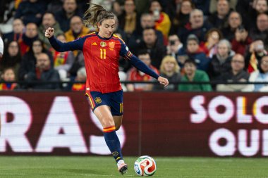 Castellon, İspanya - 3 Mart 2026: İspanya ile İzlanda arasındaki Dünya Kupası ön eleme maçı Castellon de la Plana 'da oynandı. İspanya 'dan oyuncular.