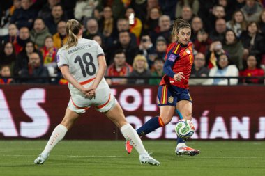 Castellon, İspanya - 3 Mart 2026: İspanya ile İzlanda arasındaki Dünya Kupası ön eleme maçı Castellon de la Plana 'da oynandı. İspanya 'dan oyuncular.