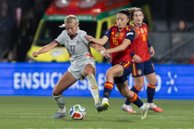 Castellon, İspanya - 3 Mart 2026: İspanya ile İzlanda arasındaki Dünya Kupası ön eleme maçı Castellon de la Plana 'da oynandı. İspanya 'dan oyuncular.