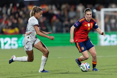 Castellon, İspanya - 3 Mart 2026: İspanya ile İzlanda arasındaki Dünya Kupası ön eleme maçı Castellon de la Plana 'da oynandı. İspanya 'dan oyuncular.