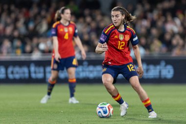 Castellon, İspanya - 3 Mart 2026: İspanya ile İzlanda arasındaki Dünya Kupası ön eleme maçı Castellon de la Plana 'da oynandı. İspanya 'dan oyuncular.