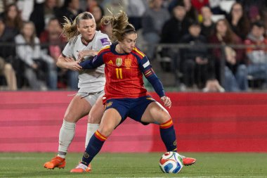 Castellon, İspanya - 3 Mart 2026: İspanya ile İzlanda arasındaki Dünya Kupası ön eleme maçı Castellon de la Plana 'da oynandı. İspanya 'dan oyuncular.