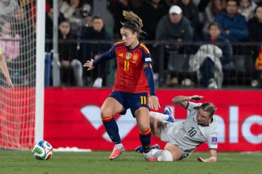 Castellon, İspanya - 3 Mart 2026: İspanya ile İzlanda arasındaki Dünya Kupası ön eleme maçı Castellon de la Plana 'da oynandı. İspanya 'dan oyuncular.