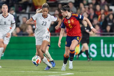 Castellon, İspanya - 3 Mart 2026: İspanya ile İzlanda arasındaki Dünya Kupası ön eleme maçı Castellon de la Plana 'da oynandı. İspanya 'dan oyuncular.