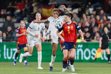 Castellon, İspanya - 3 Mart 2026: İspanya ile İzlanda arasındaki Dünya Kupası ön eleme maçı Castellon de la Plana 'da oynandı. İspanya 'dan oyuncular.