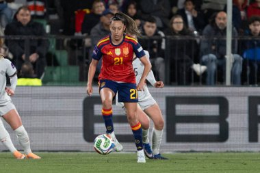 Castellon, İspanya - 3 Mart 2026: İspanya ile İzlanda arasındaki Dünya Kupası ön eleme maçı Castellon de la Plana 'da oynandı. İspanya 'dan oyuncular.