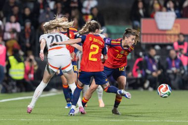 Castellon, İspanya - 3 Mart 2026: İspanya ile İzlanda arasındaki Dünya Kupası ön eleme maçı Castellon de la Plana 'da oynandı. İspanya 'dan oyuncular.