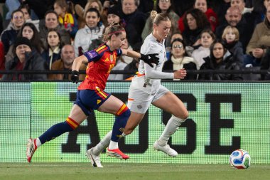 Castellon, İspanya - 3 Mart 2026: İspanya ile İzlanda arasındaki Dünya Kupası ön eleme maçı Castellon de la Plana 'da oynandı. İspanya 'dan oyuncular.