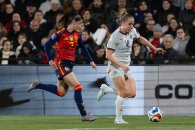 Castellon, İspanya - 3 Mart 2026: İspanya ile İzlanda arasındaki Dünya Kupası ön eleme maçı Castellon de la Plana 'da oynandı. İspanya 'dan oyuncular.