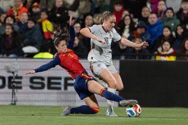 Castellon, İspanya - 3 Mart 2026: İspanya ile İzlanda arasındaki Dünya Kupası ön eleme maçı Castellon de la Plana 'da oynandı. İspanya 'dan oyuncular.