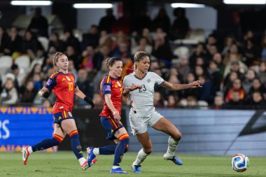 Castellon, İspanya - 3 Mart 2026: İspanya ile İzlanda arasındaki Dünya Kupası ön eleme maçı Castellon de la Plana 'da oynandı. İspanya 'dan oyuncular.