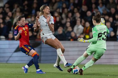 Castellon, İspanya - 3 Mart 2026: İspanya ile İzlanda arasındaki Dünya Kupası ön eleme maçı Castellon de la Plana 'da oynandı. İspanya 'dan oyuncular.