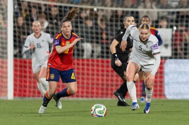 Castellon, İspanya - 3 Mart 2026: İspanya ile İzlanda arasındaki Dünya Kupası ön eleme maçı Castellon de la Plana 'da oynandı. İspanya 'dan oyuncular.