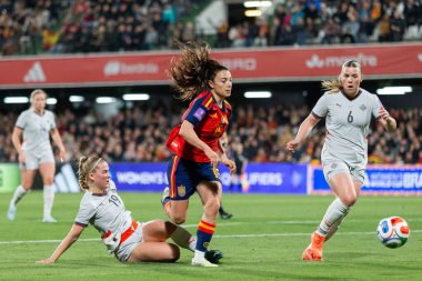 Castellon, İspanya - 3 Mart 2026: İspanya ile İzlanda arasındaki Dünya Kupası ön eleme maçı Castellon de la Plana 'da oynandı. İspanya 'dan oyuncular.