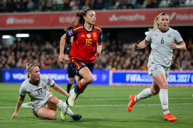 Castellon, İspanya - 3 Mart 2026: İspanya ile İzlanda arasındaki Dünya Kupası ön eleme maçı Castellon de la Plana 'da oynandı. İspanya 'dan oyuncular.