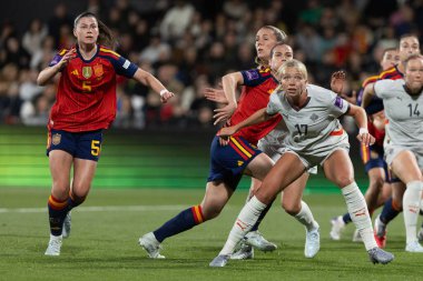 Castellon, İspanya - 3 Mart 2026: İspanya ile İzlanda arasındaki Dünya Kupası ön eleme maçı Castellon de la Plana 'da oynandı. İzlandalı oyuncular.