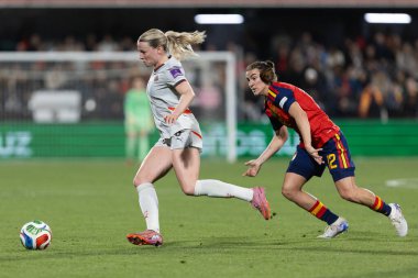 Castellon, İspanya - 3 Mart 2026: İspanya ile İzlanda arasındaki Dünya Kupası ön eleme maçı Castellon de la Plana 'da oynandı. İzlandalı oyuncular.