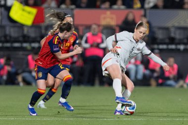 Castellon, İspanya - 3 Mart 2026: İspanya ile İzlanda arasındaki Dünya Kupası ön eleme maçı Castellon de la Plana 'da oynandı. İzlandalı oyuncular.