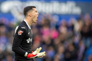 Madrid, İspanya - 8 Mart 2026: Getafe FC ile Real Betis arasında oynanan lig maçı. Profesyonel futbolcular. EA Spor Ligi. İspanya Ligi.