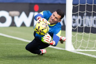 Madrid, İspanya - 8 Mart 2026: Getafe FC ile Real Betis arasında oynanan lig maçı. Profesyonel futbolcular. EA Spor Ligi. İspanya Ligi.