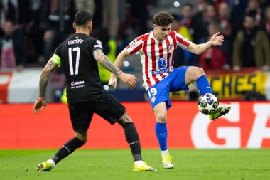 Madrid, İspanya - 10 Mart 2026: Atletico Madrid ile Tottenham Hotspur arasında oynanan Şampiyonlar Ligi maçı Metropolitano Stadyumu 'nda oynandı. Atletico Madrid oyuncuları.