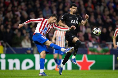 Madrid, İspanya - 10 Mart 2026: Atletico Madrid ile Tottenham Hotspur arasında oynanan Şampiyonlar Ligi maçı Metropolitano Stadyumu 'nda oynandı. Atletico Madrid oyuncuları.