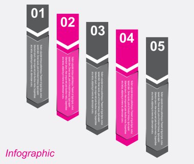 Kağıt etiketli bilgi tasarım şablonu.