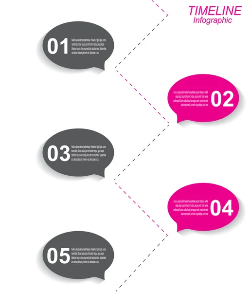 Timeline Modello di progettazione infografica . — Vettoriale Stock