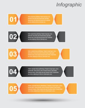 Kağıt etiketli bilgi tasarım şablonu. 