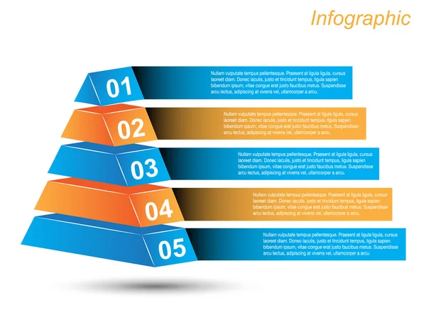 Infographic design template with paper tags. — Stock Vector