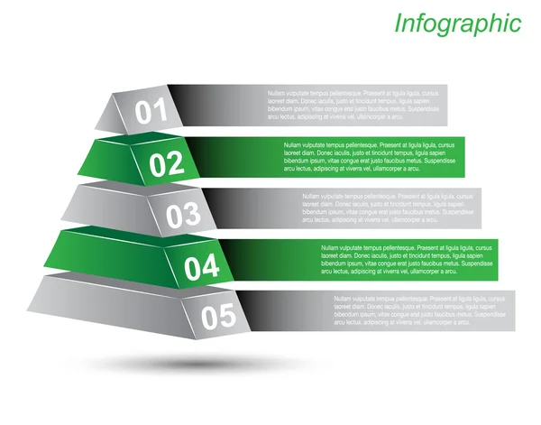 Modello di design infografico con tag cartacei. — Vettoriale Stock