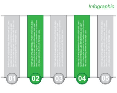 Kağıt etiketli bilgi tasarım şablonu. 
