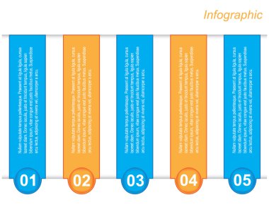 Kağıt etiketli bilgi tasarım şablonu. 