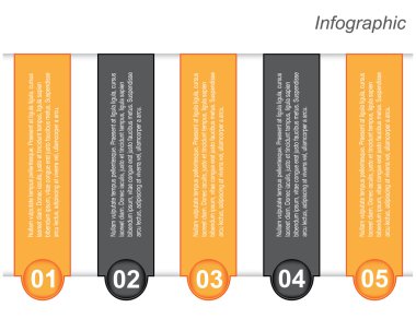 Kağıt etiketli bilgi tasarım şablonu. 