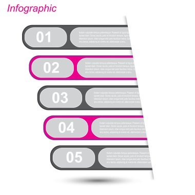 Kağıt etiketli bilgi tasarım şablonu.