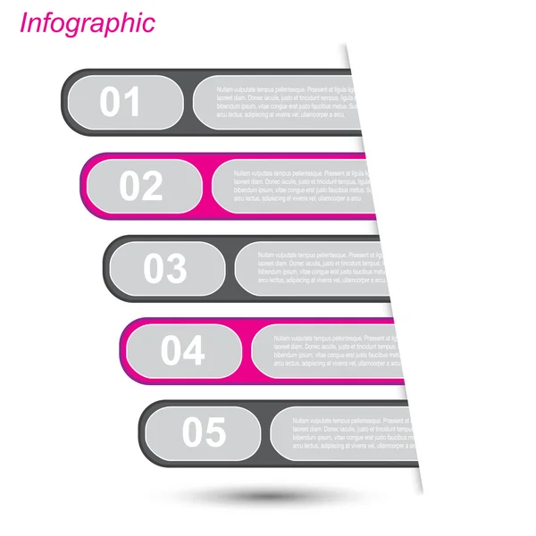 Infografische Design-Vorlage mit Papier-Tags. — Stockvektor