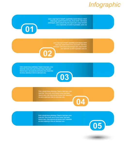 Plantilla de diseño infográfico con etiquetas de papel. — Vector de stock