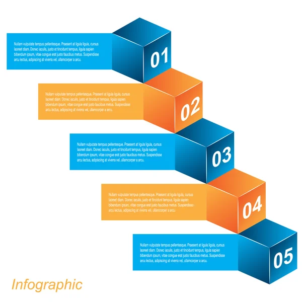 Modelos de design Info-gráfico na forma de uma caixa 3D . —  Vetores de Stock